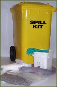 yellow spill kit and materials