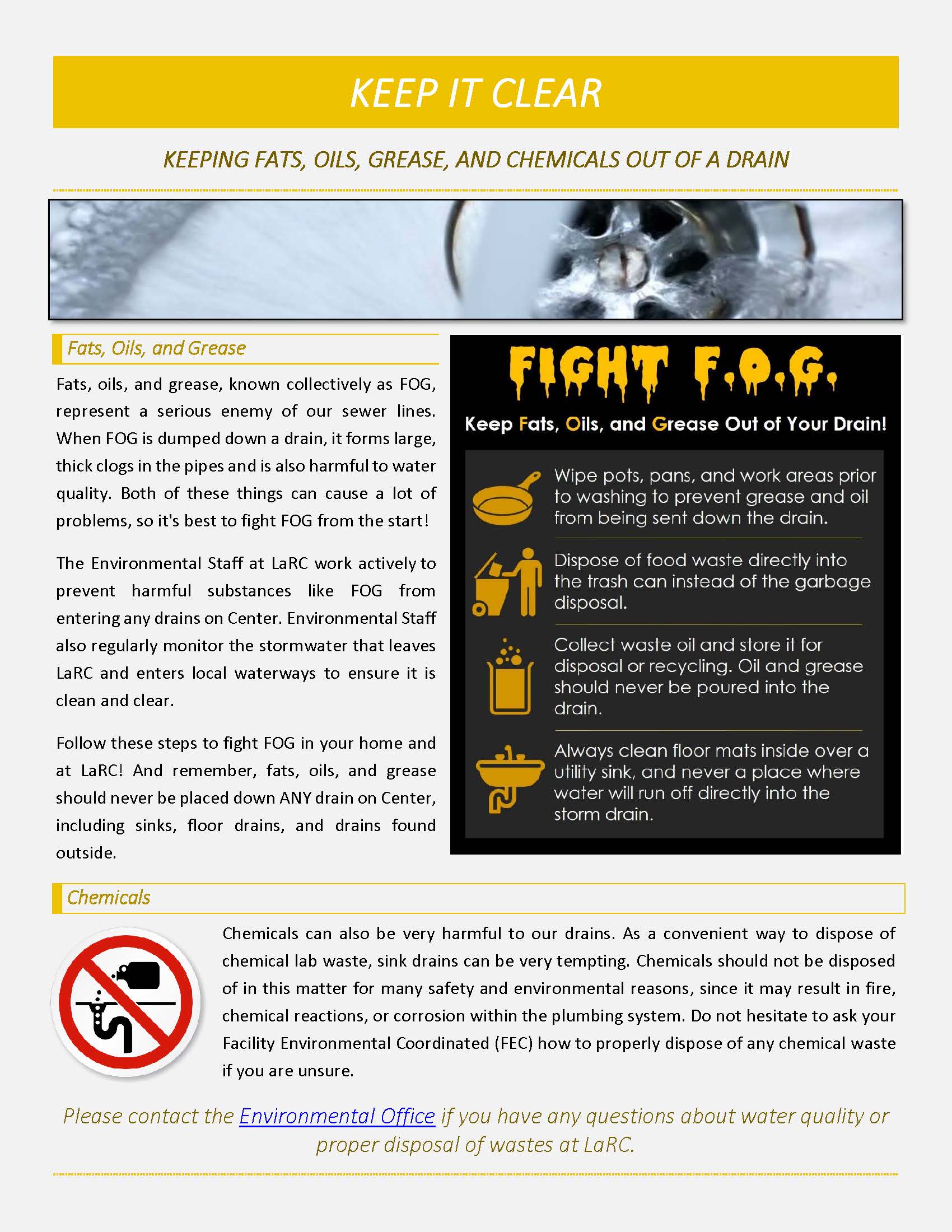 KEEP IT CLEAR tips to fight FOGC